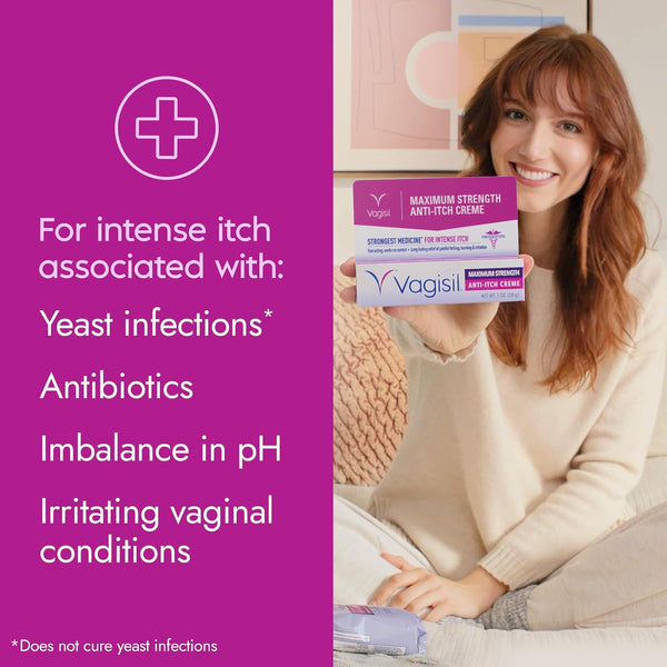Vagisil Feminine Cream with Benzocaine for Women, 1 oz
