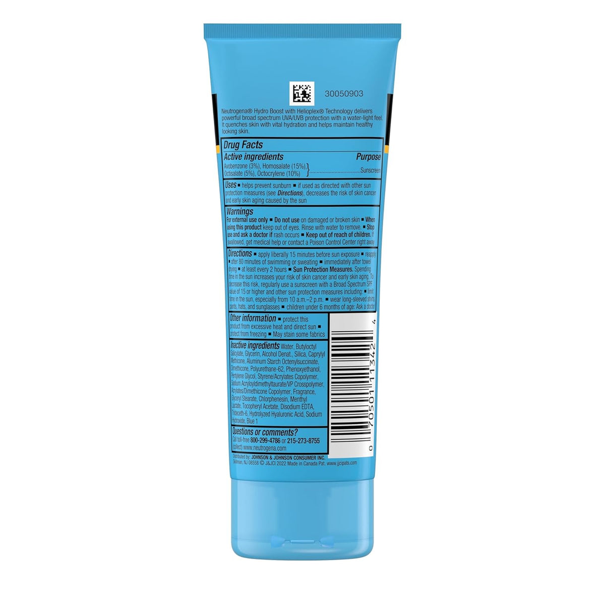 Neutrogena Hydro Boost Water Gel Lotion Sonnencreme, SPF 50, 3 oz