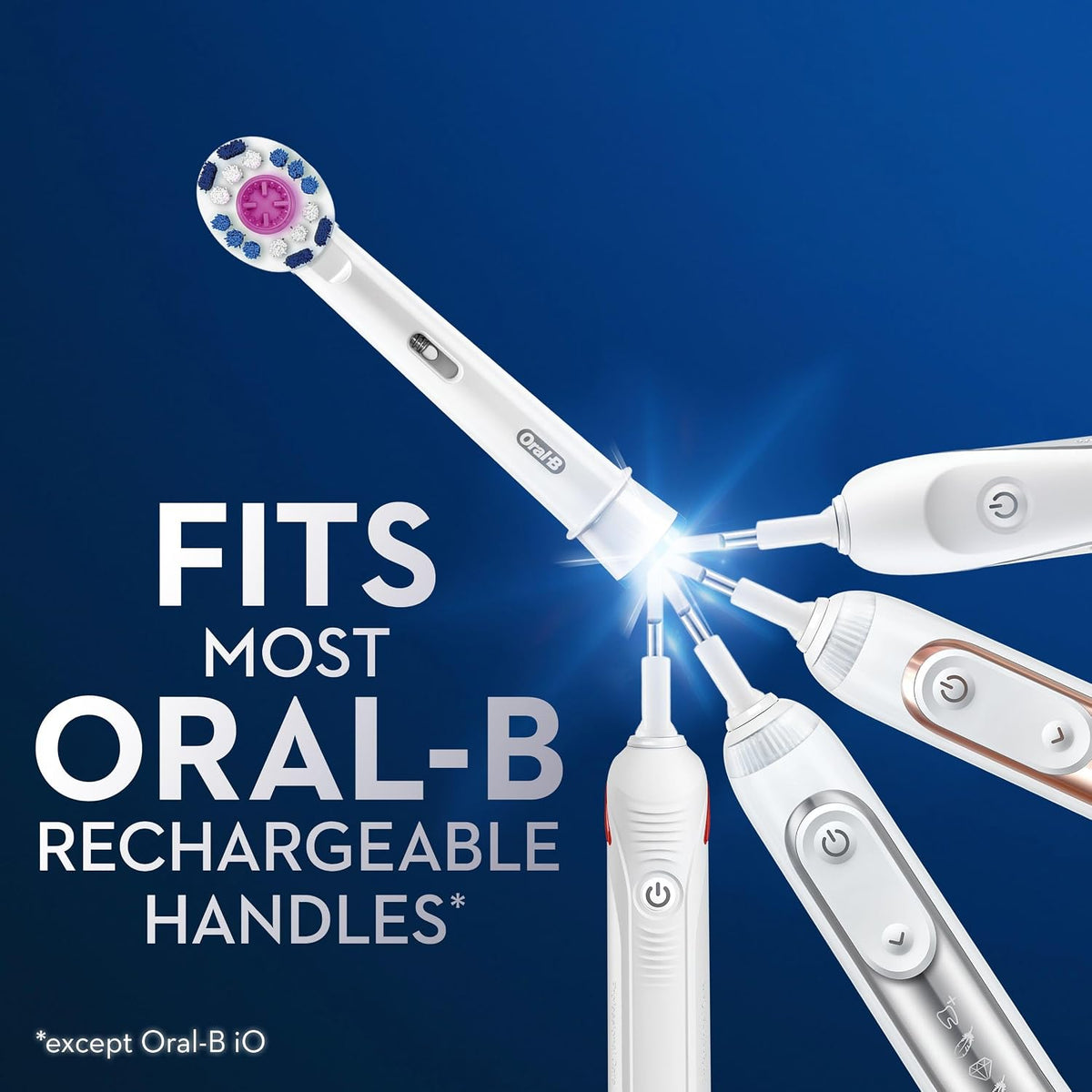 Oral-B 3D White Electric Toothbrush Replacement Brush Heads Refill, 3 Count