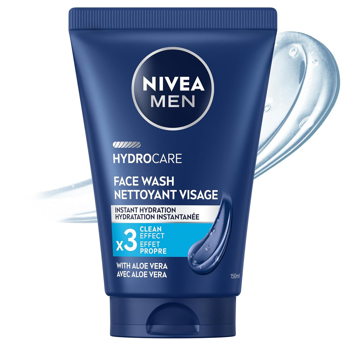 NIVEA MEN Maximum Hydration Face Wash, Provitamin B5 and Aloe Vera, 5 FL OZ