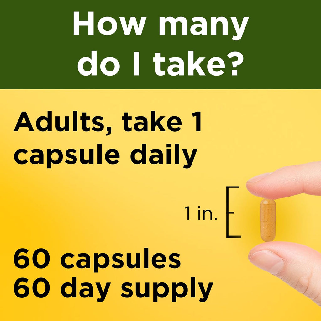 Nature Made Turmeric Curcumin 500 mg, Herbal Supplements, 60 Capsules