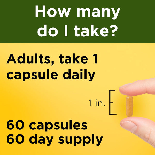 Nature Made Turmeric Curcumin 500 mg, Herbal Supplements, 60 Capsules