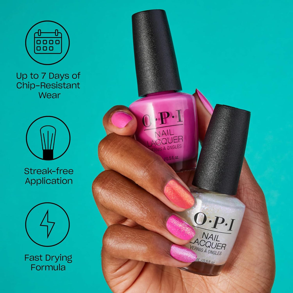 OPI Nail Lacquer Classic Nail Polish Colors | Crème, Shimmer, and Glitter