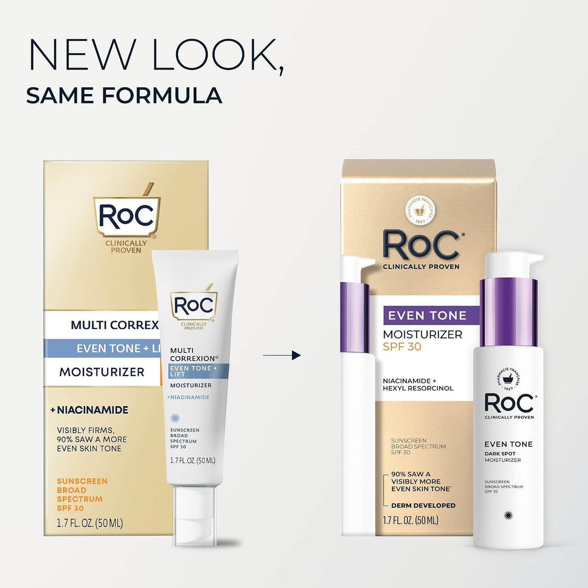 RoC Niacinamide Daily Face Moisturizer SPF 30, 5 in 1 Even Tone + Lift