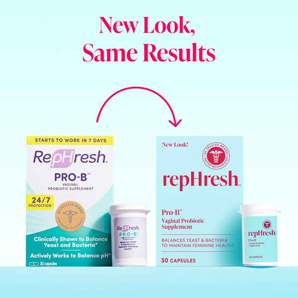 RepHresh Pro-B Vaginal Probiotic Supplement, Probiotic for Women, Balances Yeast and Bacteria to Maintain Feminine Health, Daily Oral Capsules