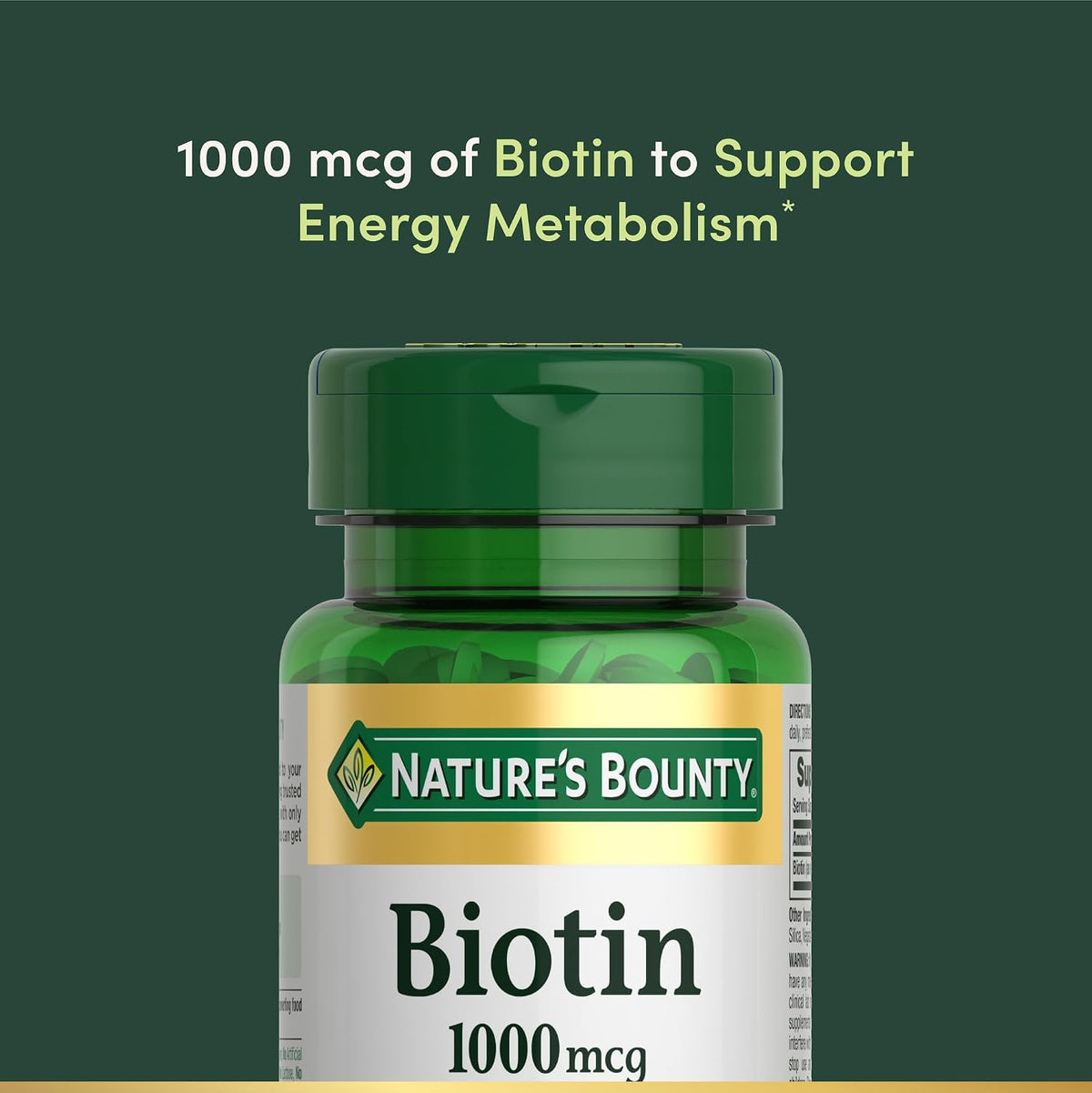 Nature's Bounty Biotin, 1000 mcg, 100 Tablets