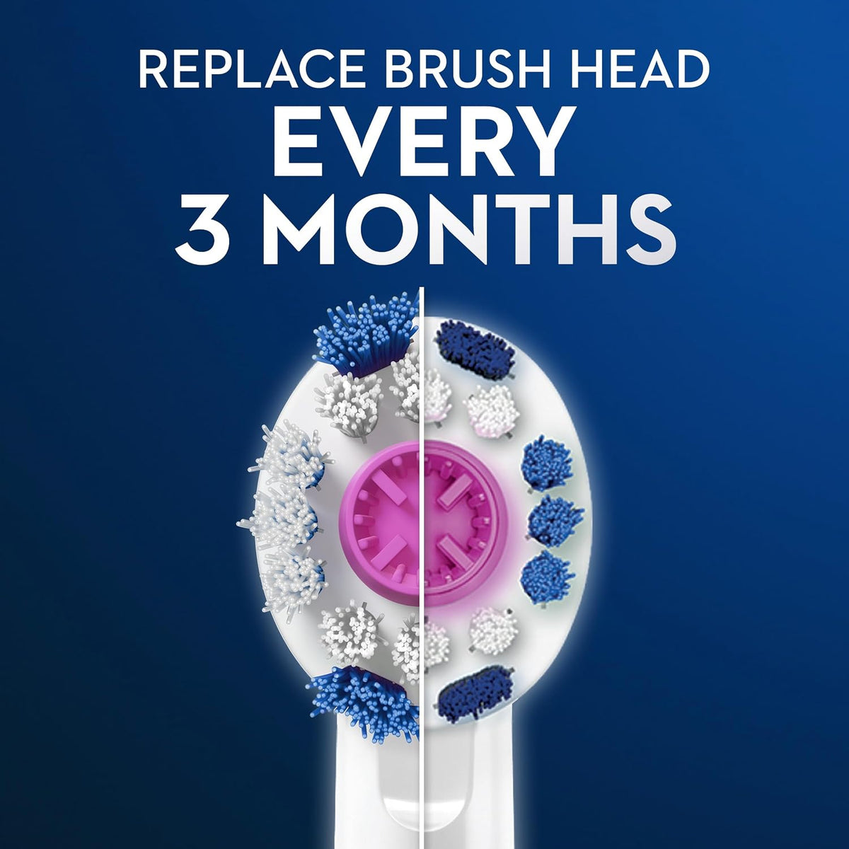 Oral-B 3D White Electric Toothbrush Replacement Brush Heads Refill, 3 Count