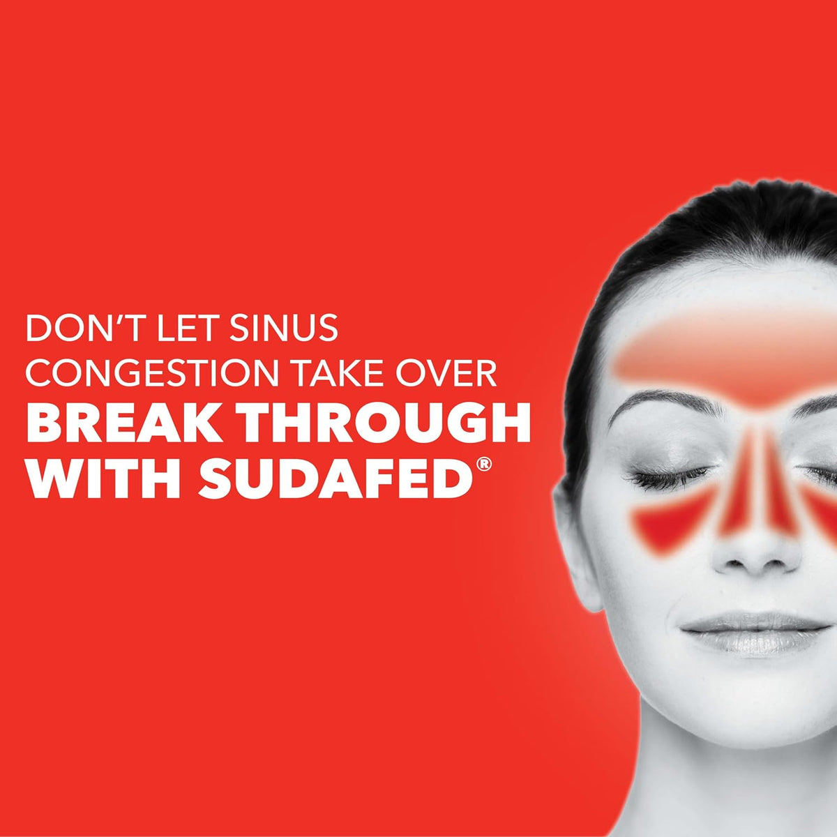 Sudafed PE Head Congestion + Mucus Relief Tablets, Non-Drowsy, 24 Ct