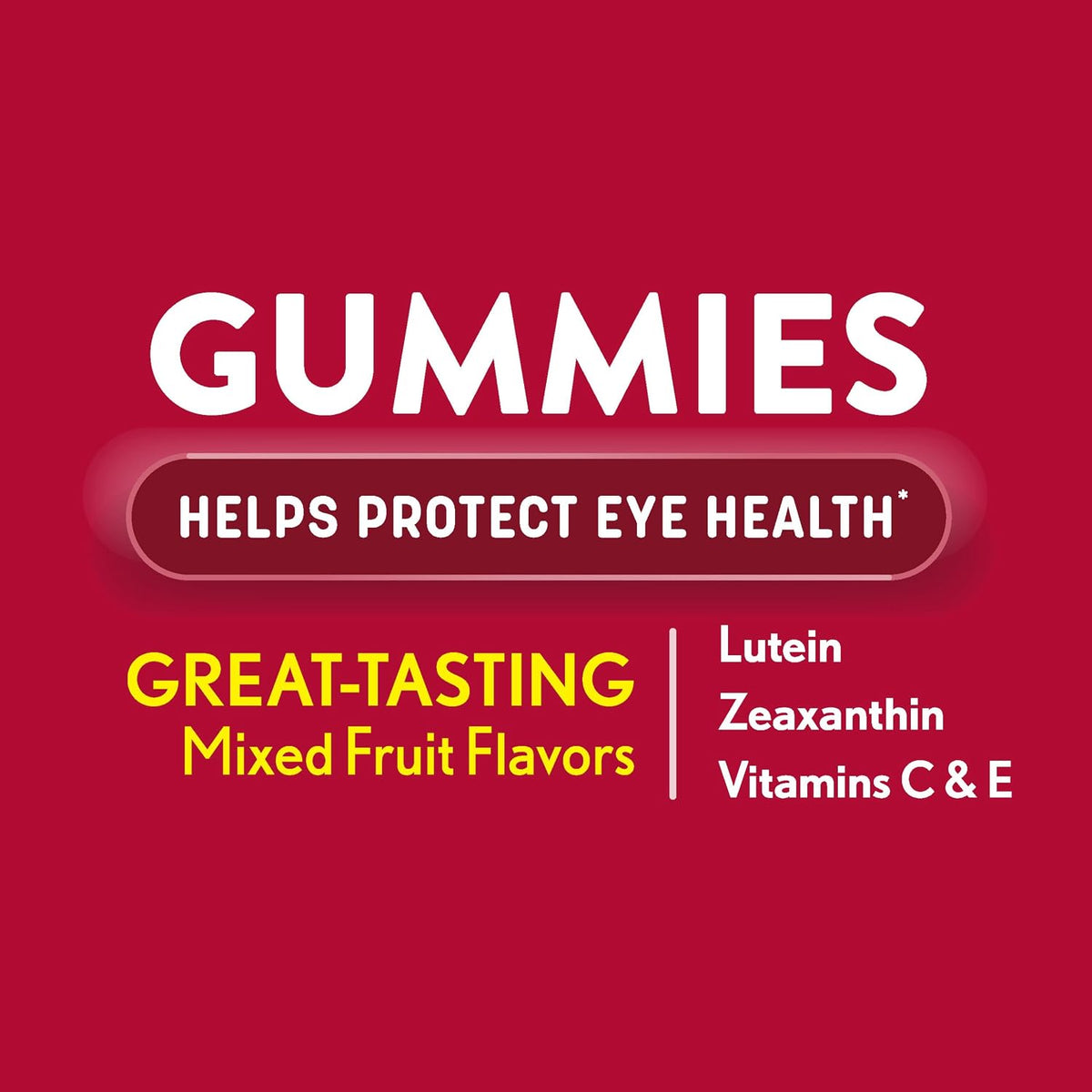 Ocuvite Eye Vitamin & Mineral Supplement, Gummy Multivitamin for Eyes, Zinc, Vitamin C & E, Lutein & Zeaxanthin Supplements for Vision Support