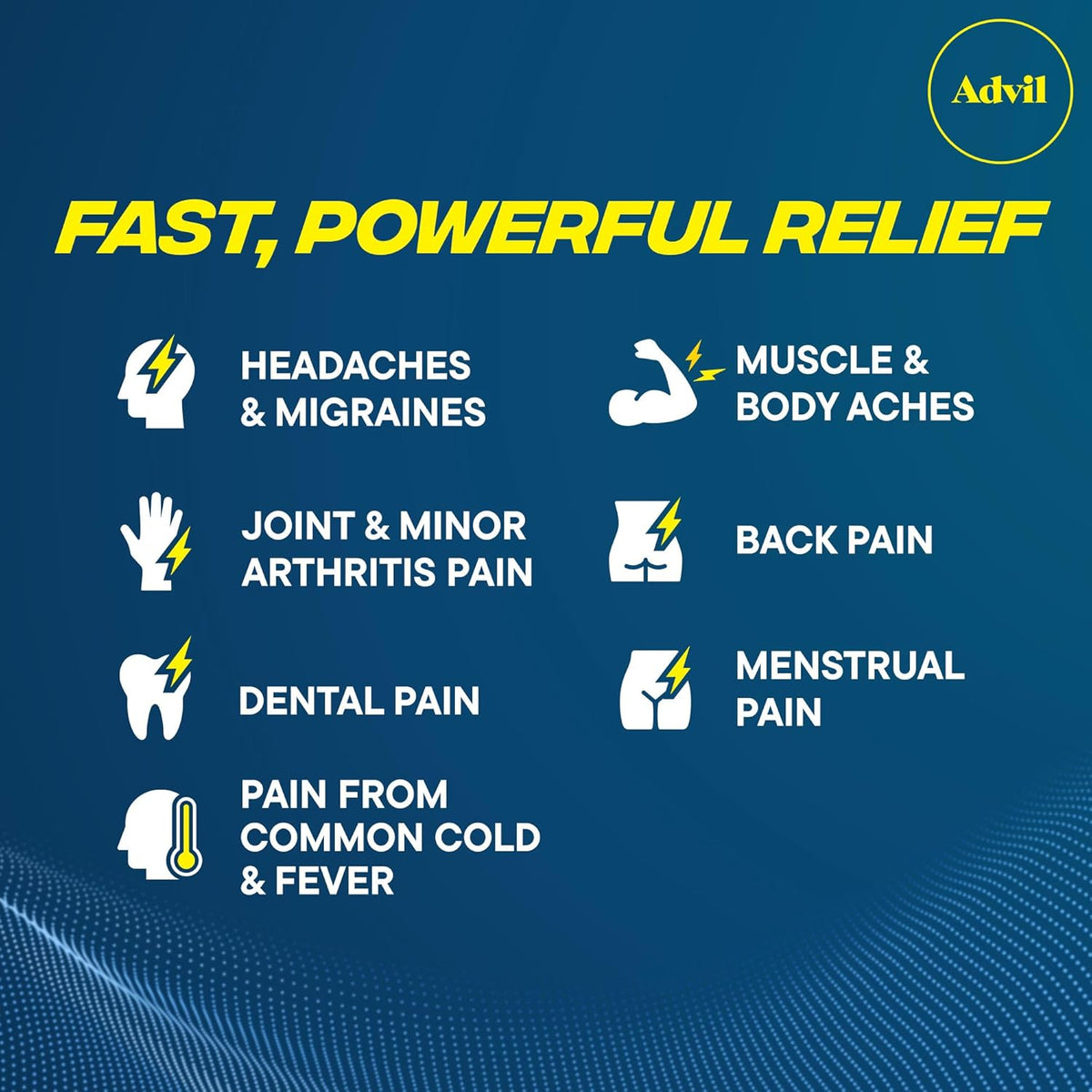 Advil Pain Reliever and Fever Reducer, Pain Relief Medicine with Ibuprofen 200mg for Headache, Backache, Menstrual Pain and Joint Pain Relief