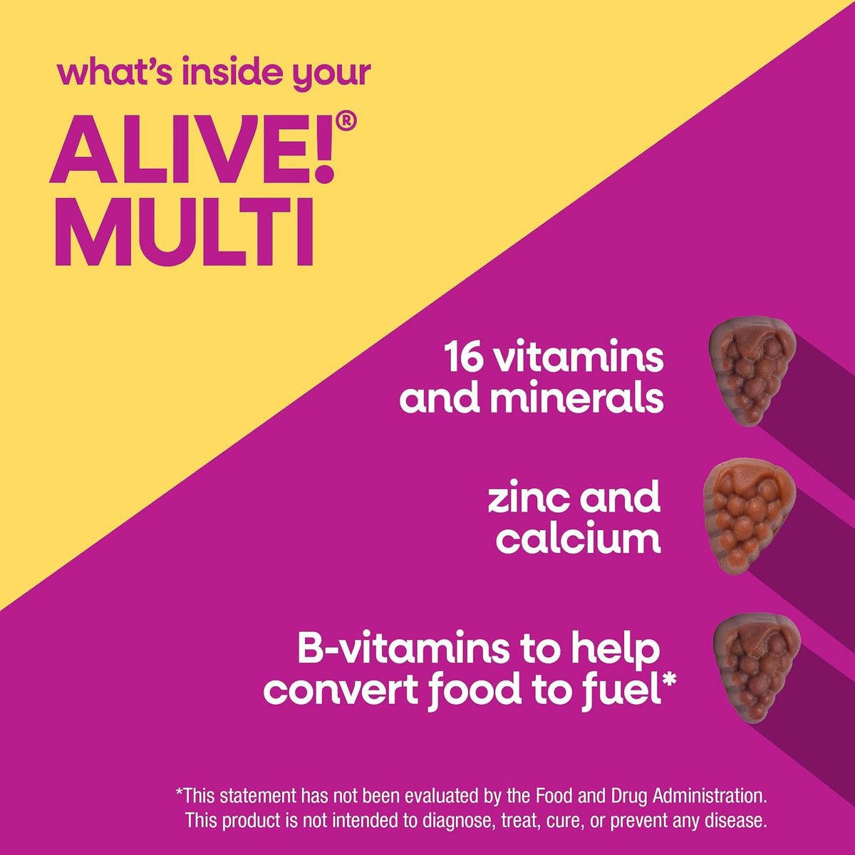 Nature's Way Alive! Women's 50+ Multivitamin Gummies, Mixed Berry, 60 ct