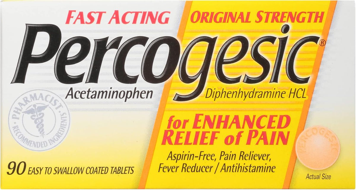 Percogesic 90 Tablets Fast Acting Pain Reliever