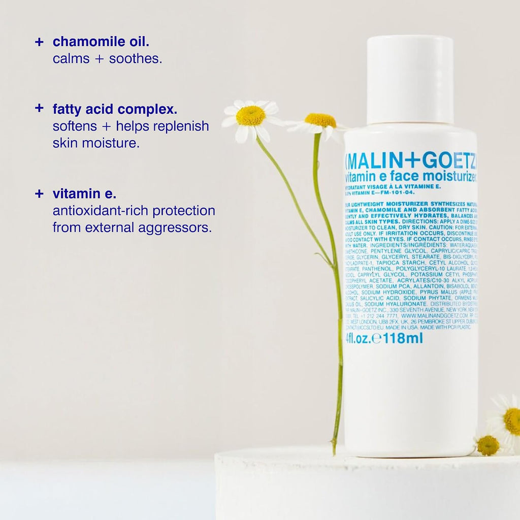 MALIN+GOETZ Vitamin E Face Moisturizer, Multi-Benefit Hydration