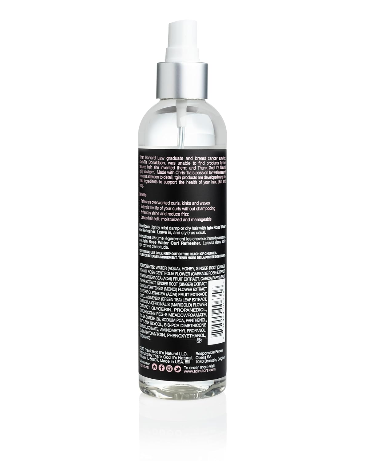 tgin Rose Water Curl Refresher Locken-Auffrischer 8 oz