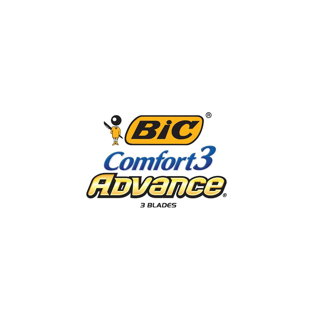 BIC Comfort 3 Advance Disposable Razors for Men, 4 Piece Razor Set