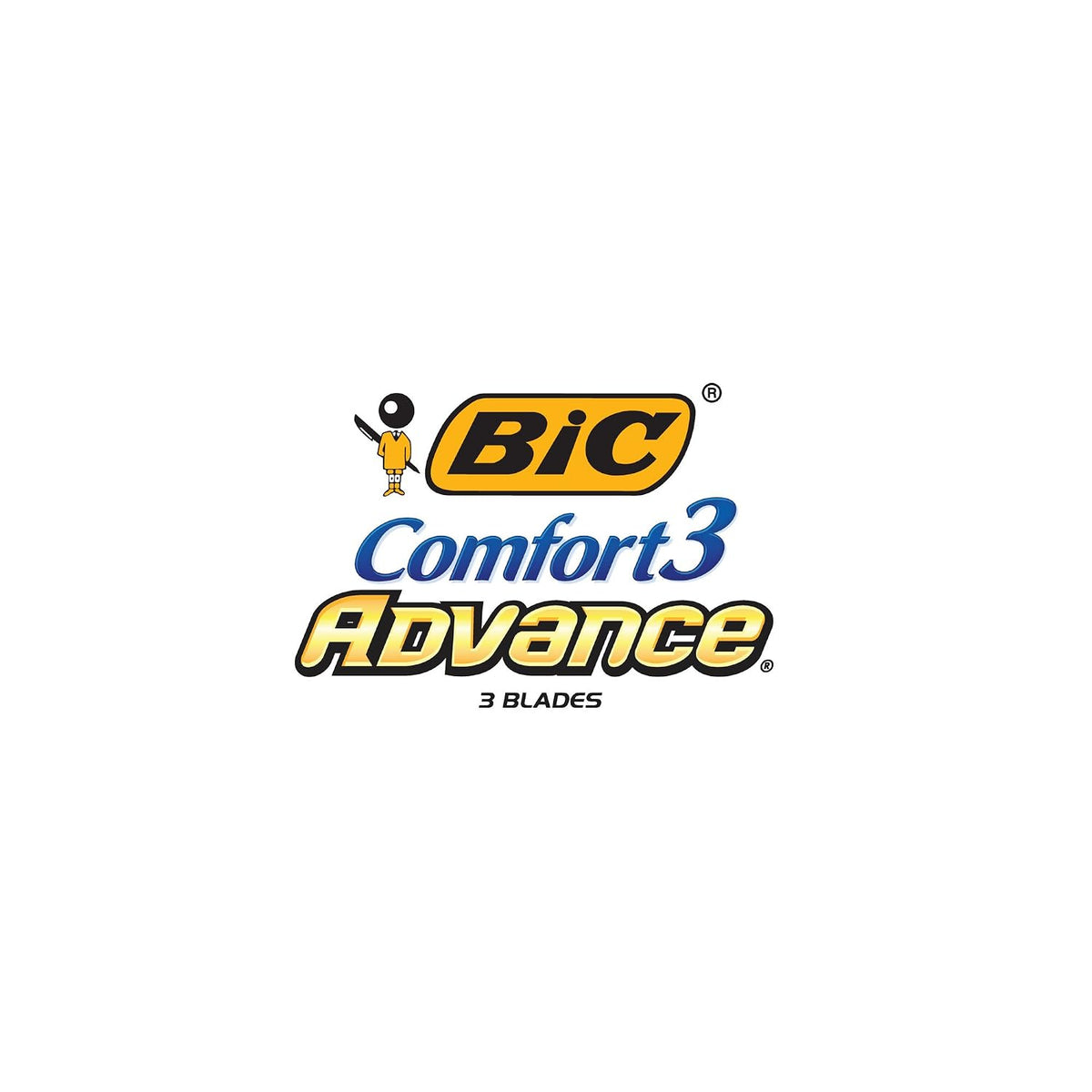 BIC Comfort 3 Advance Disposable Razors for Men, 4 Piece Razor Set