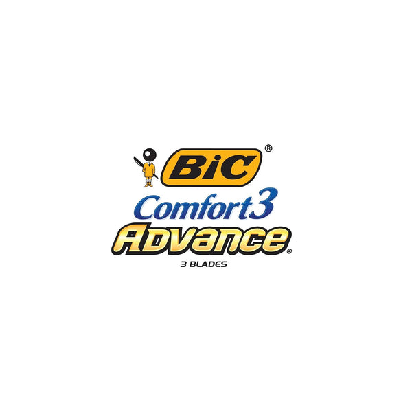 BIC Comfort 3 Advance Disposable Razors for Men, 4 Piece Razor Set