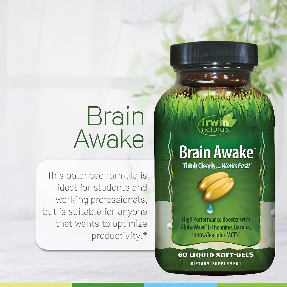 Irwin Naturals Brain Awake Focus & Concentration Supplement