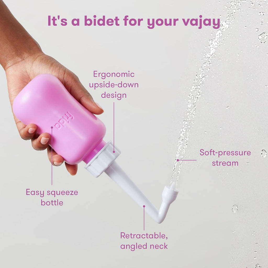 Frida Upside Down Peri Bottle for Postpartum Care, Portable Bidet