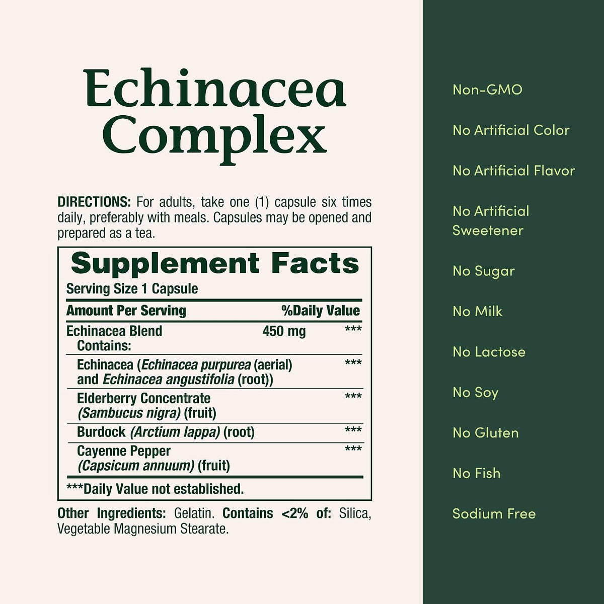 Nature's Bounty Echinacea Complex, 450mg, 100 Capsules