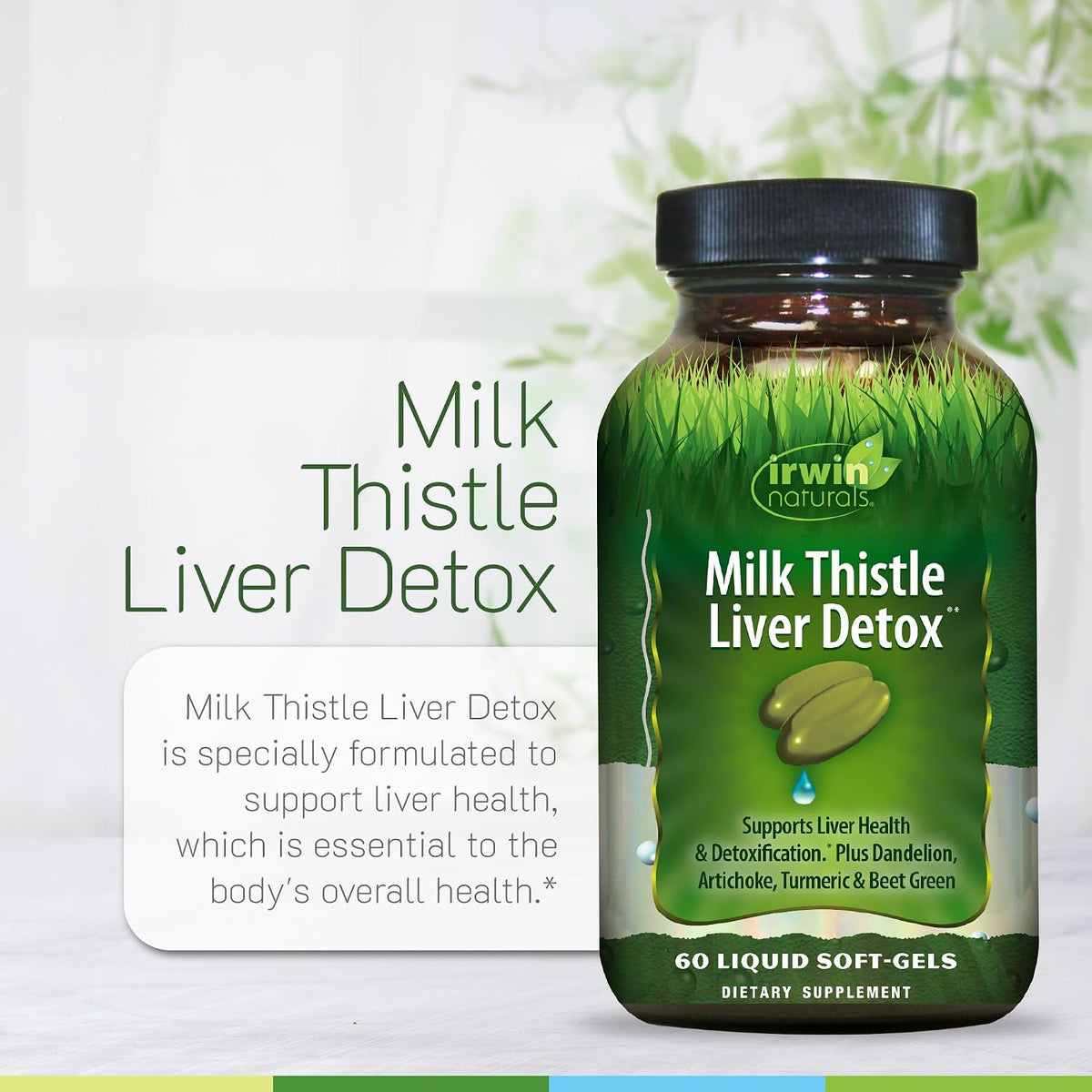 Irwin Naturals Milk Thistle Liver Detox Supplement | 60 Softgels