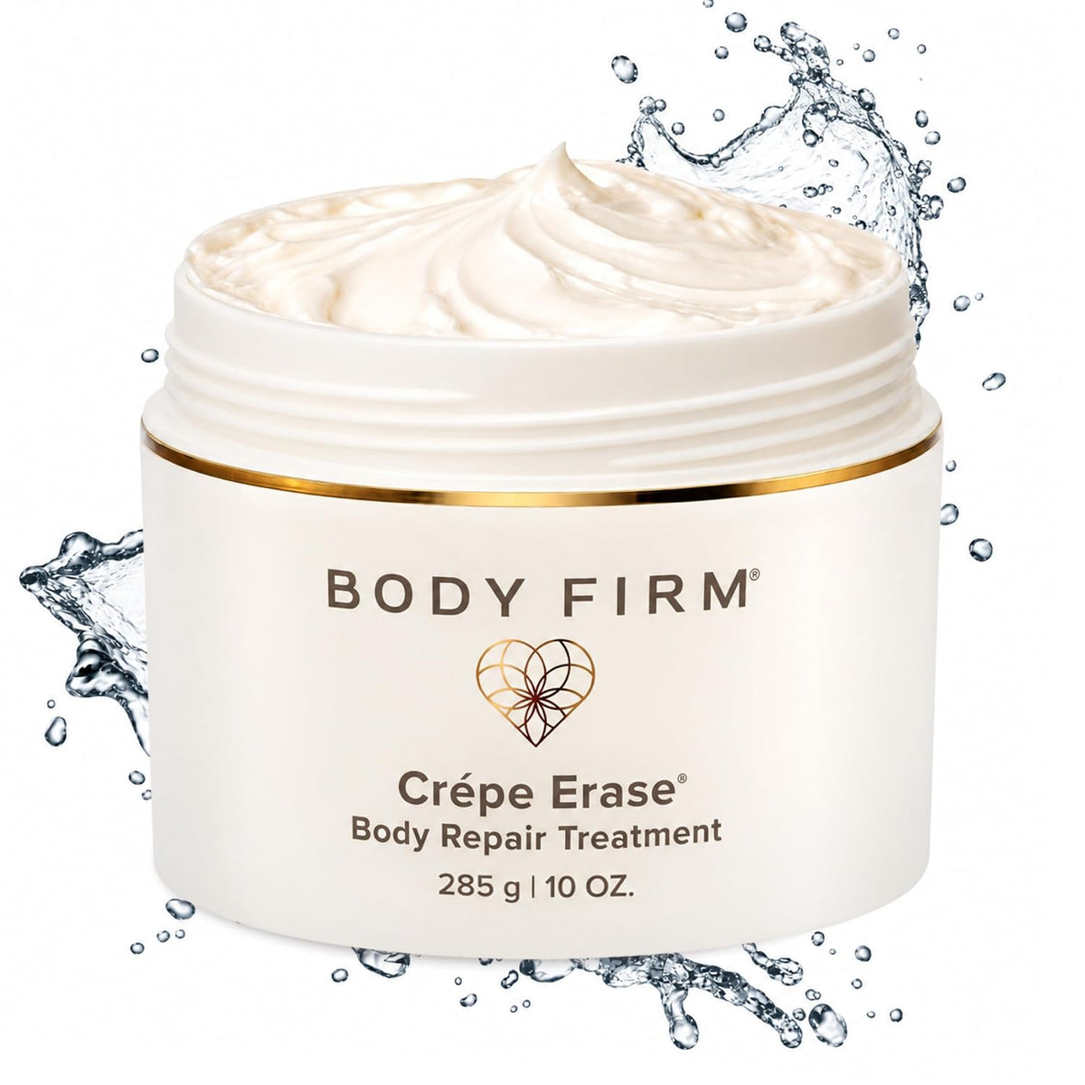BODY FIRM Crepe Erase Body Repair Treatment, Anti-Aging Wrinkle Cream, Support Skins Natural Elastin & Collagen Production - 10oz