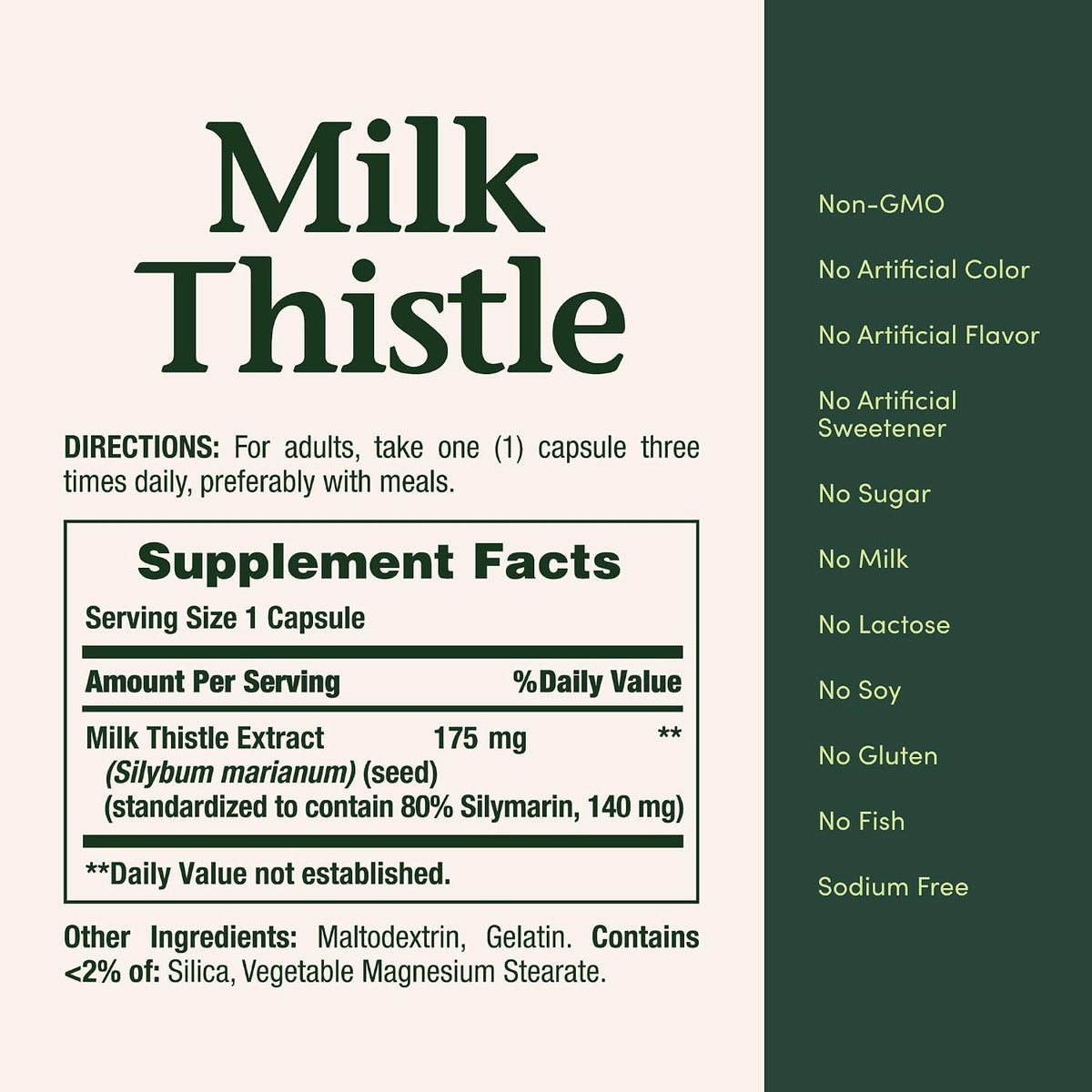 Nature's Bounty Milk Thistle, 175mg, 100 Softgels