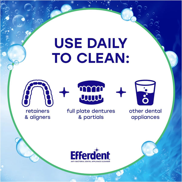 Efferdent Denture Cleaner Tablets, Minty Fresh & Clean, 44 Count