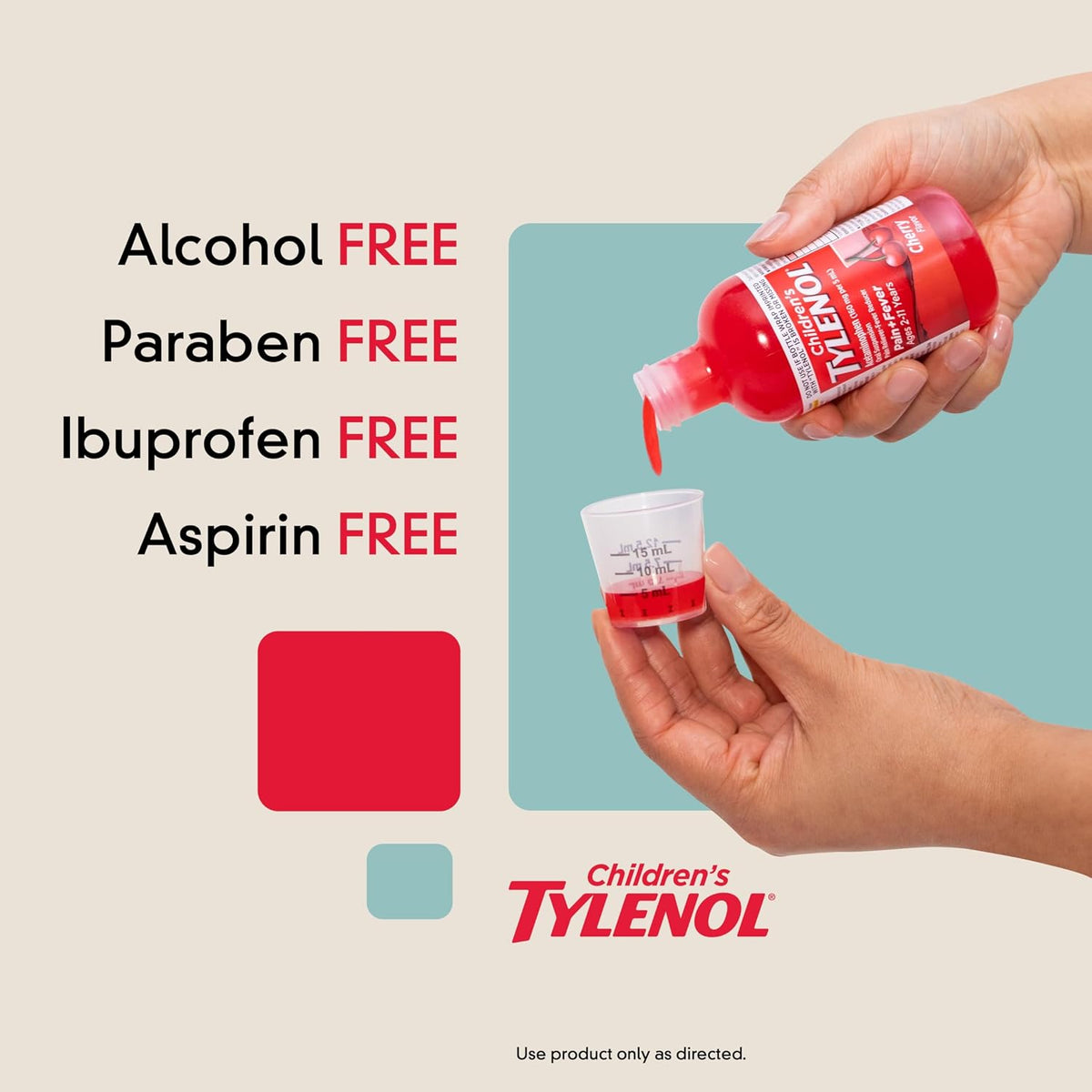 Children's Tylenol Oral Suspension, Acetaminophen, Cherry, 4 fl. oz