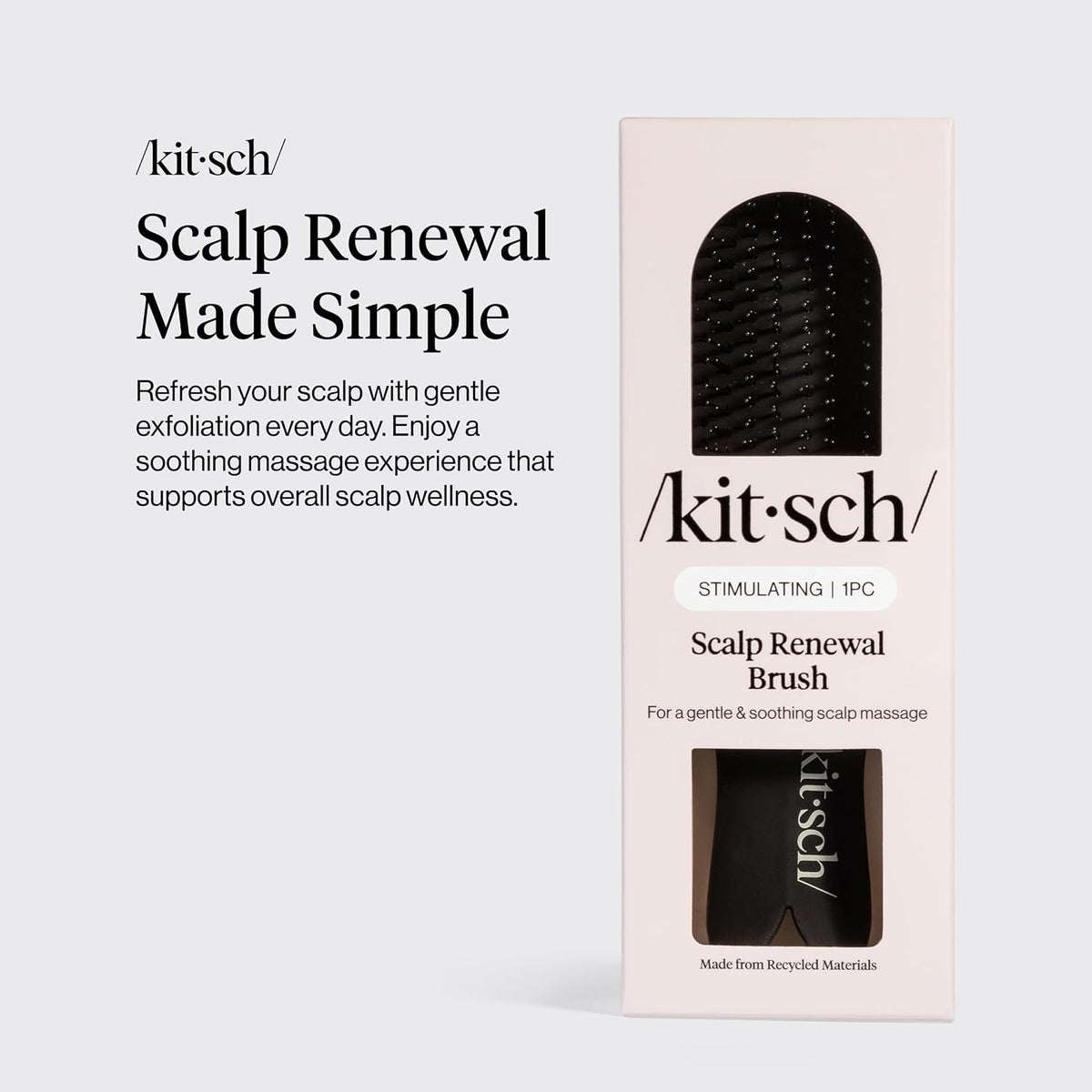 Kitsch Scalp Renewal Brush Hairbrush Scalp Massager Black