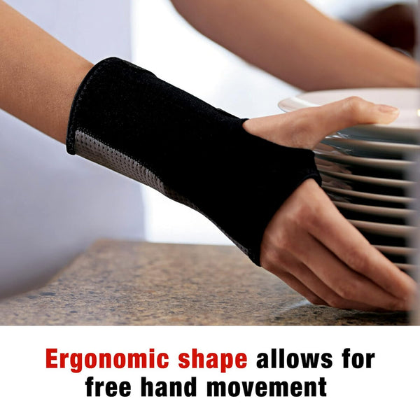 ACE Brand Reversible Splint Wrist Brace, Provides Moderate Stabilizing Support to Sore, Weak and Injured Wrists, Adjustable, Gray, 1/Pack