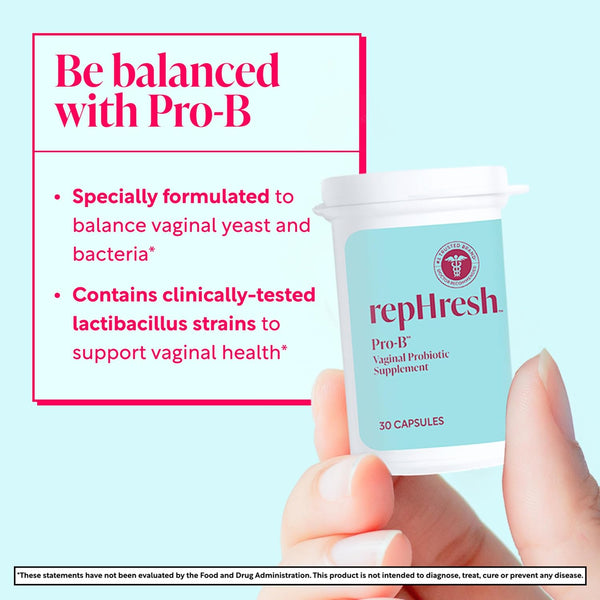 RepHresh Pro-B Vaginal Probiotic Supplement, Probiotic for Women, Balances Yeast and Bacteria to Maintain Feminine Health, Daily Oral Capsules