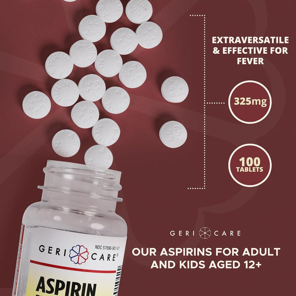 GeriCare Bottled Aspirin 325mg 100 Count Bottle (Pack of 1)