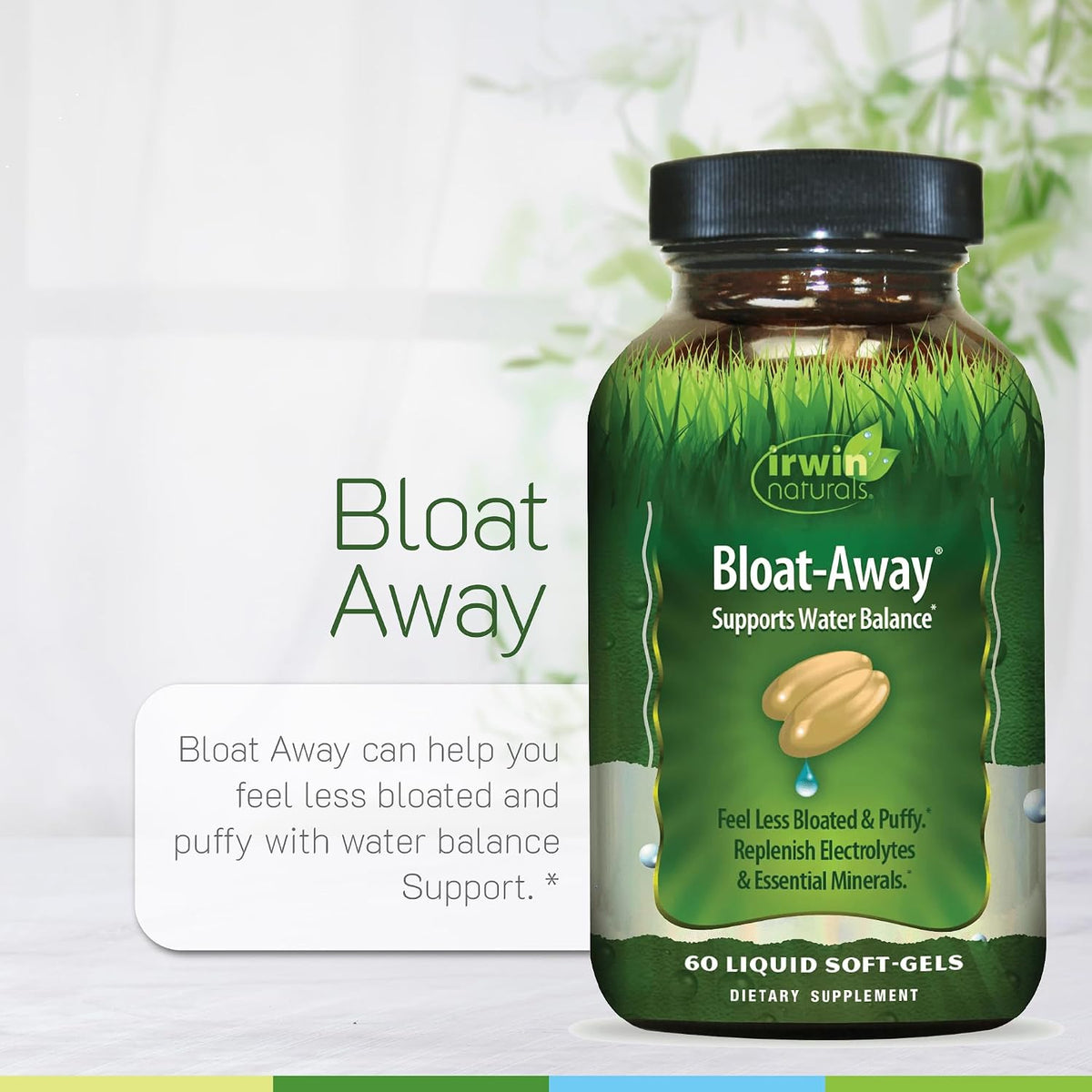 Irwin Naturals Bloat-Away Water Balance Support | 60 Softgels