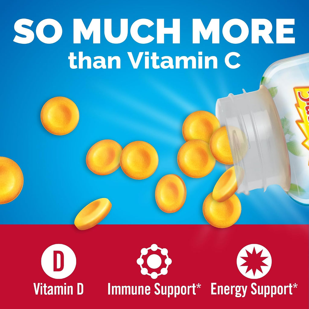 Emergen-C Vitamin C 1000mg Immune+ Chewables, Orange, 42 Tablets