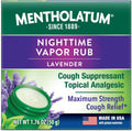 Mentholatum Nighttime Vaporizing Rub, Lavender Scent, Maximum Strength Cough Suppressant, Topical Chest Rub & Analgesic Ointment, Soothing Vapors