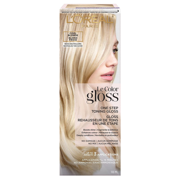 L’Oreal Paris Le Color One Step Hair Toning Gloss, Cool Blonde, 4 Ounce