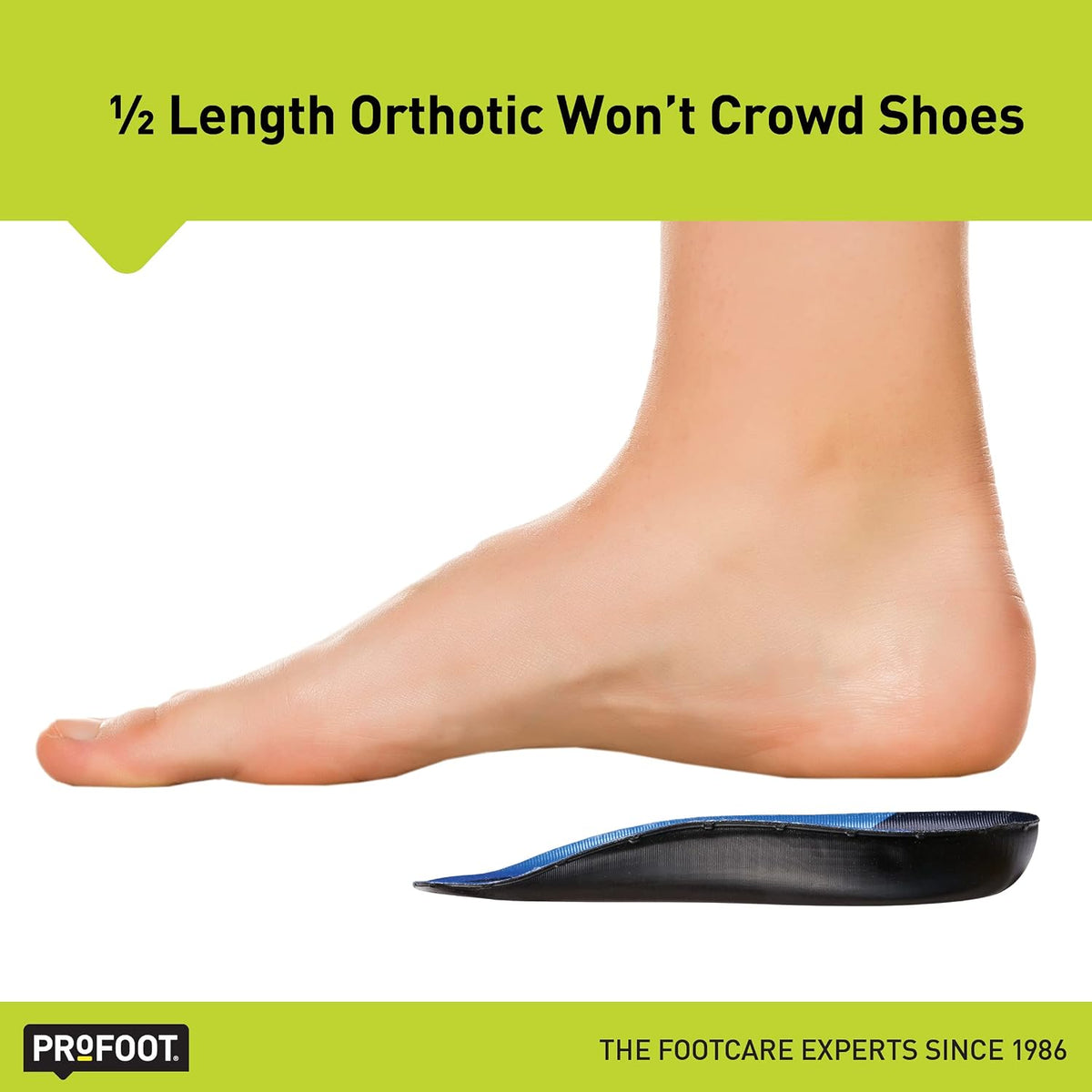 PROFOOT Plantar Fasciitis Orthotic Insoles for Men (Sizes 8-13) – Gel Shoe Inserts for Instant Heel Pain Relief and Arch Support - 1 Pair of Heel Pads