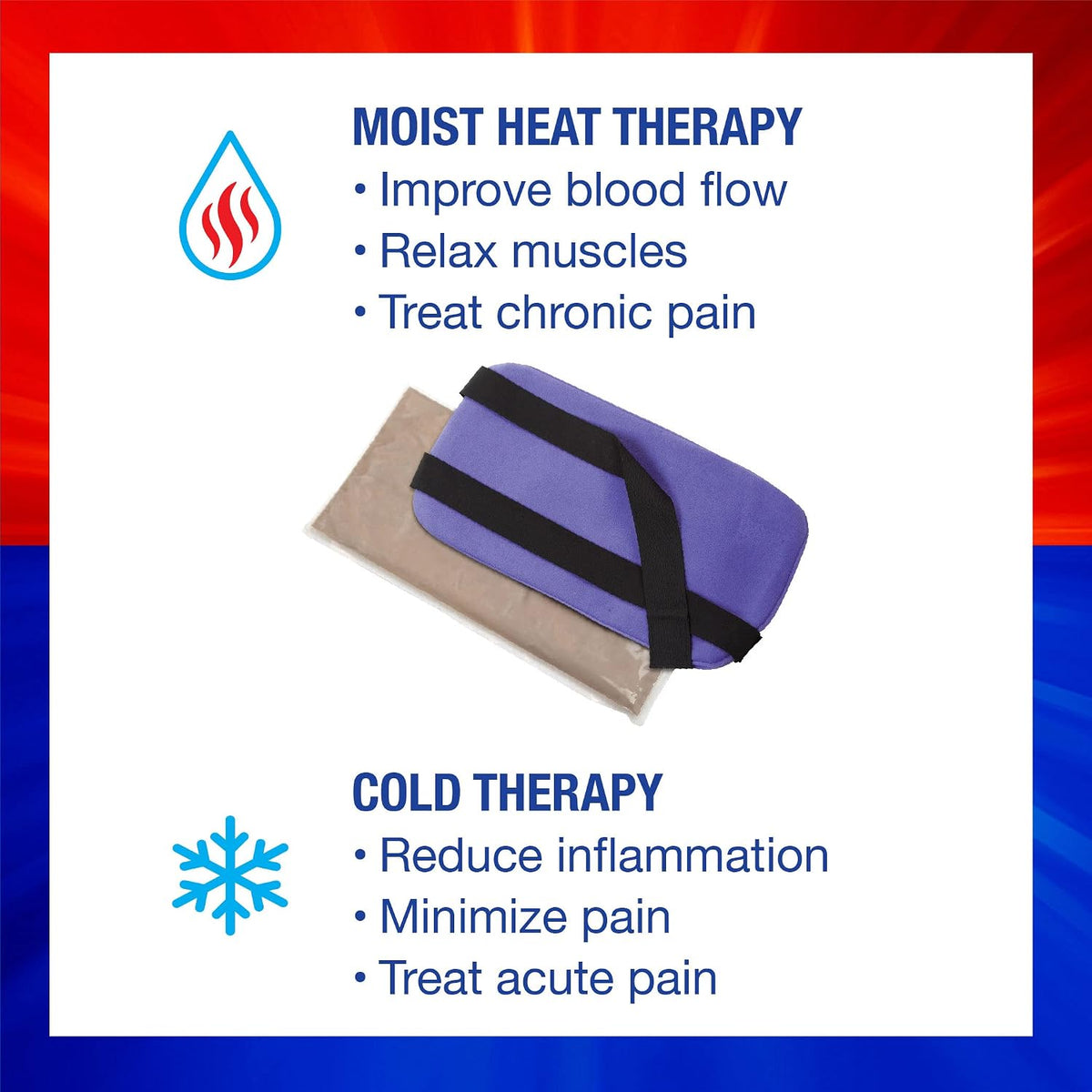 ThermiPaq Reusable Ice Pack and Hot Cold Pack For Injuries - Shoulder, Elbow, Ankles, Back and Knee Ice Pack, X-Large, 9.5 inches x 16 inches