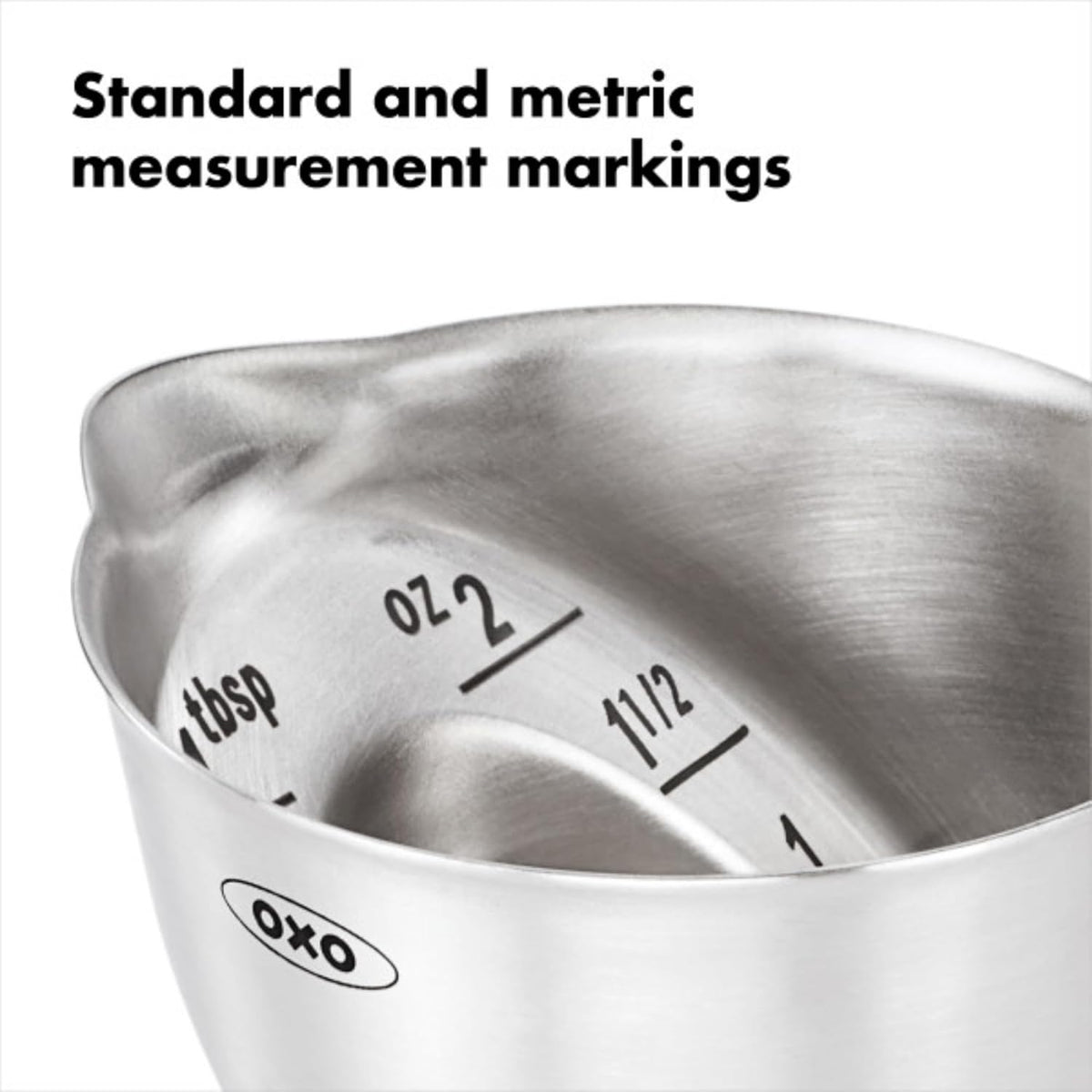 OXO Steel Angled Measuring Jigger Stainless Finish