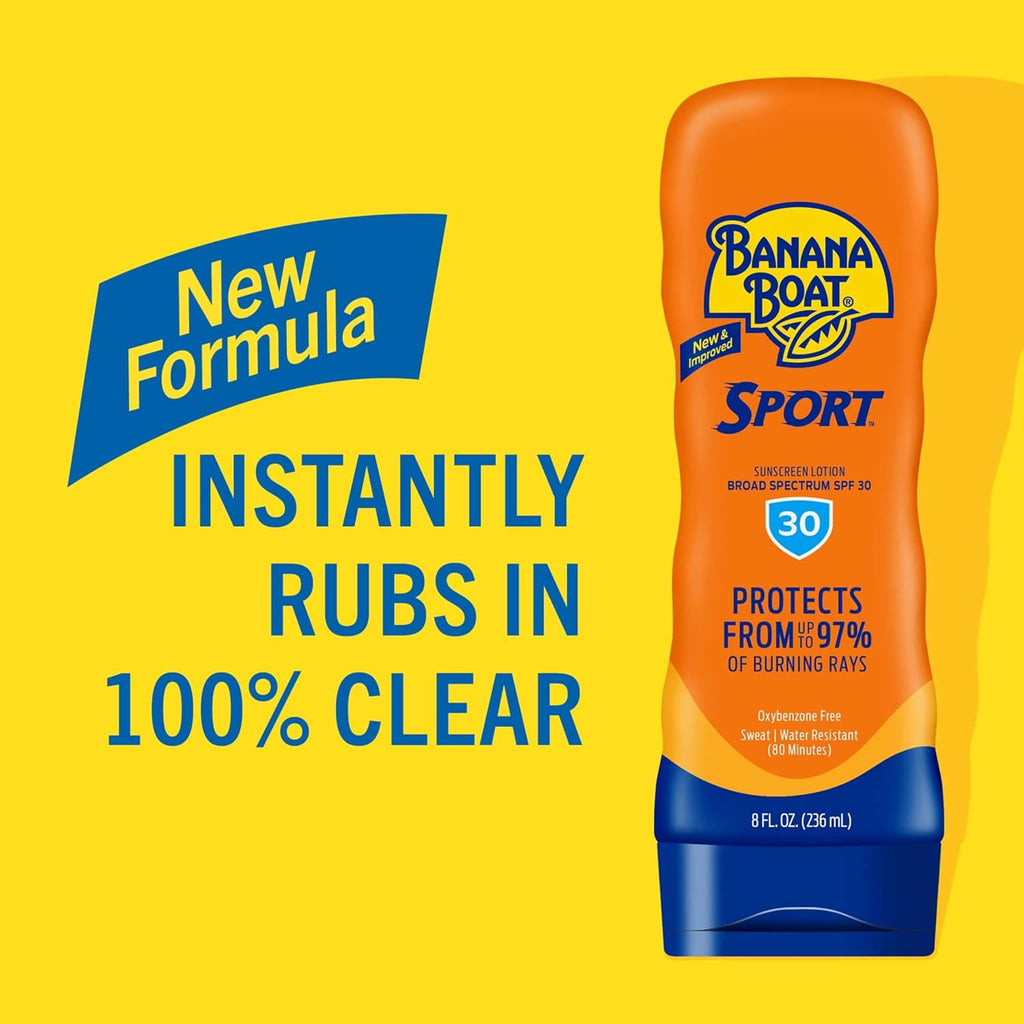 Banana Boat Sport SPF 30 Sunscreen Lotion, 8 Fl Oz
