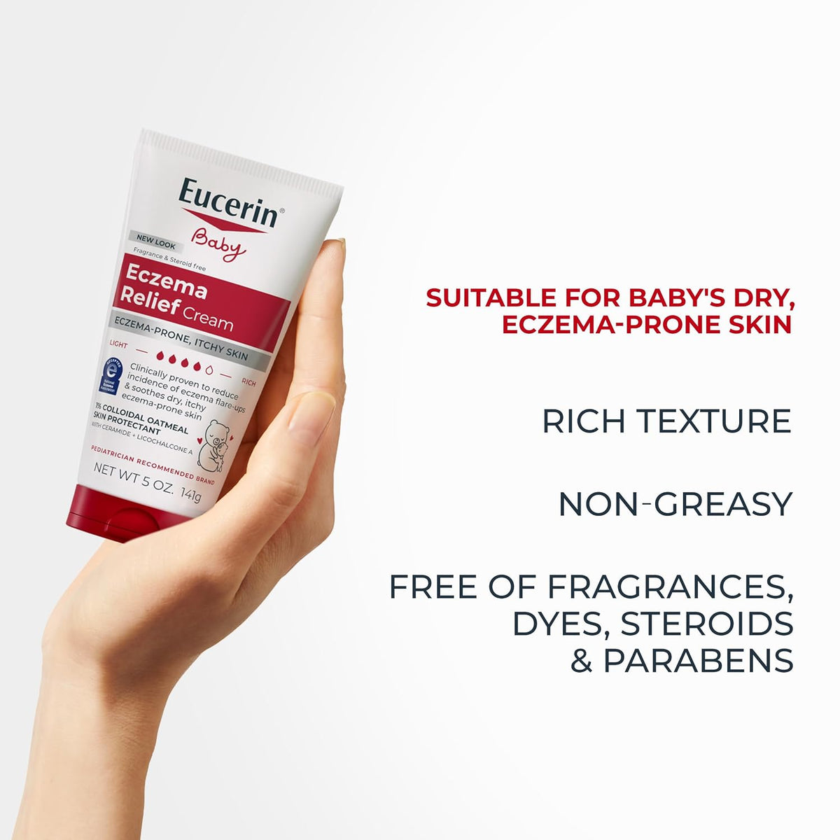 ​​Eucerin Baby Eczema Relief Body Cream with 1% Colloidal Oatmeal, 5 OZ​