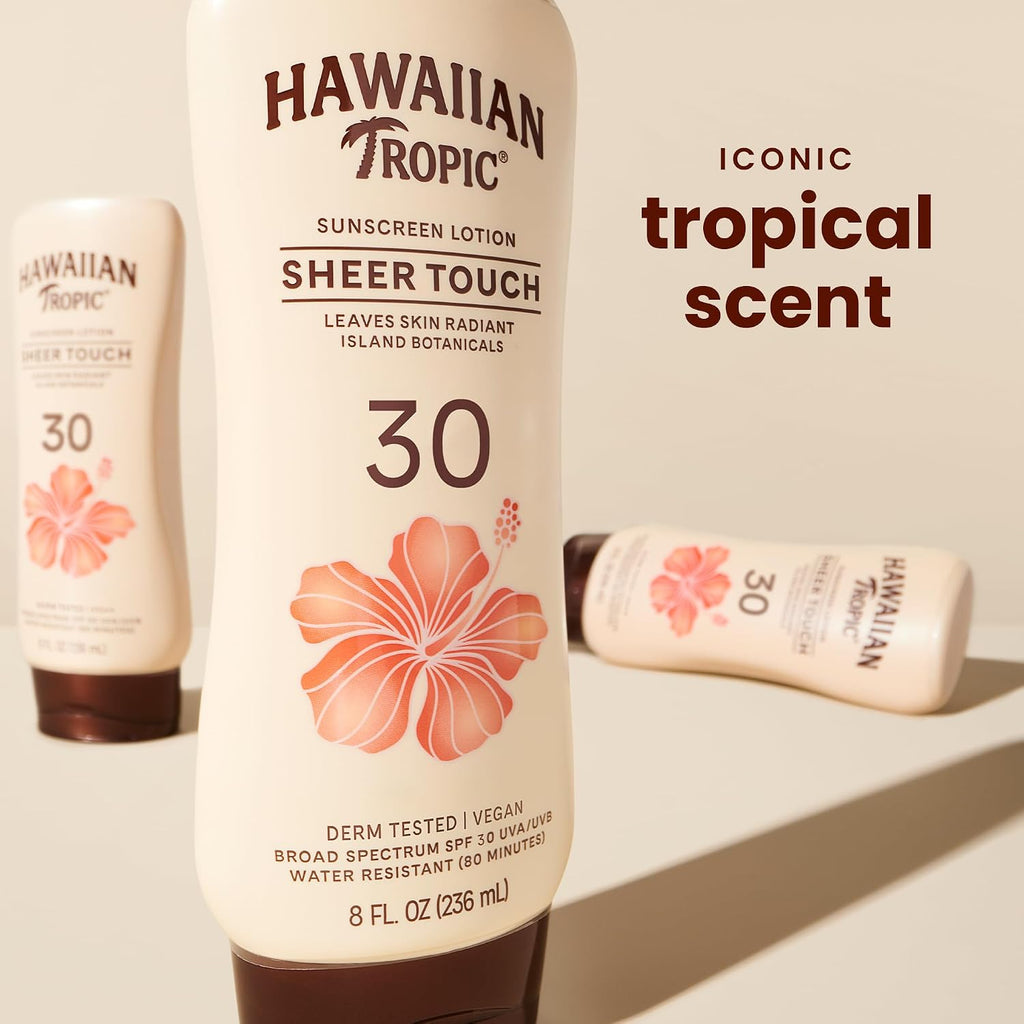 Hawaiian Tropic Sheer Touch SPF 30 Sunscreen Lotion, 8 Fl Oz