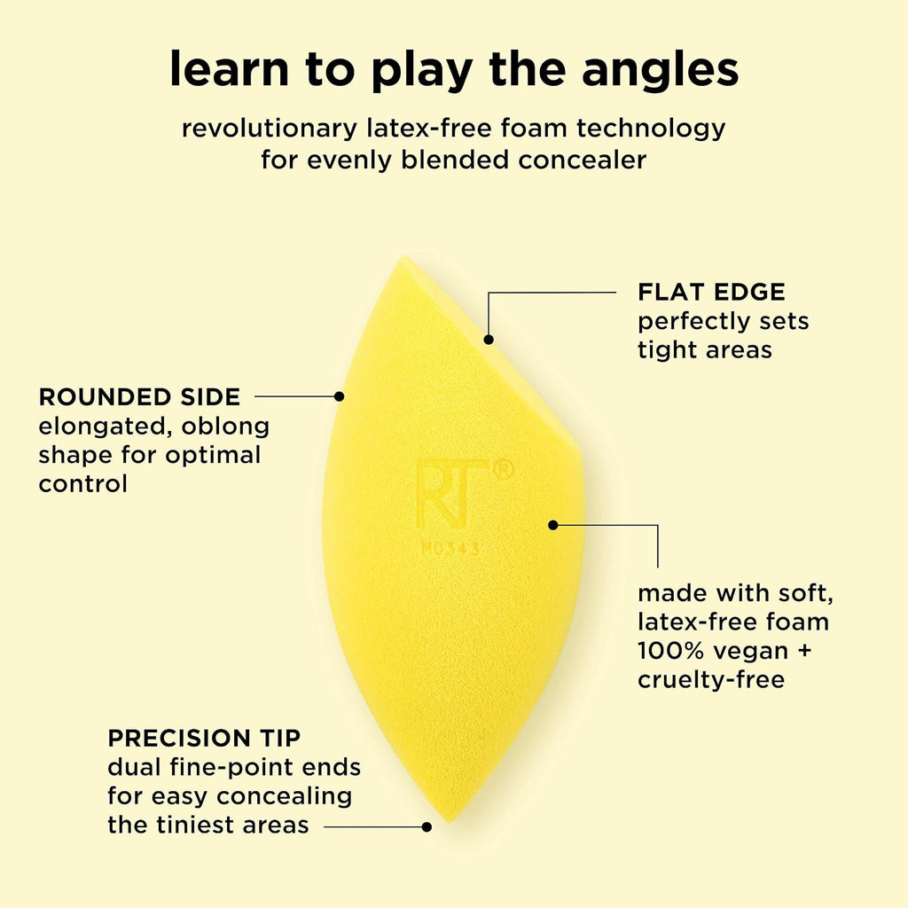 Real Techniques Miracle Concealer Sponge Makeup Blending Sponge for Liquid & Cream Concealer 2 Count