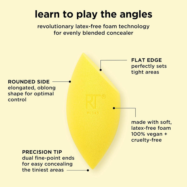 Real Techniques Miracle Concealer Sponge Makeup Blending Sponge for Liquid & Cream Concealer 2 Count