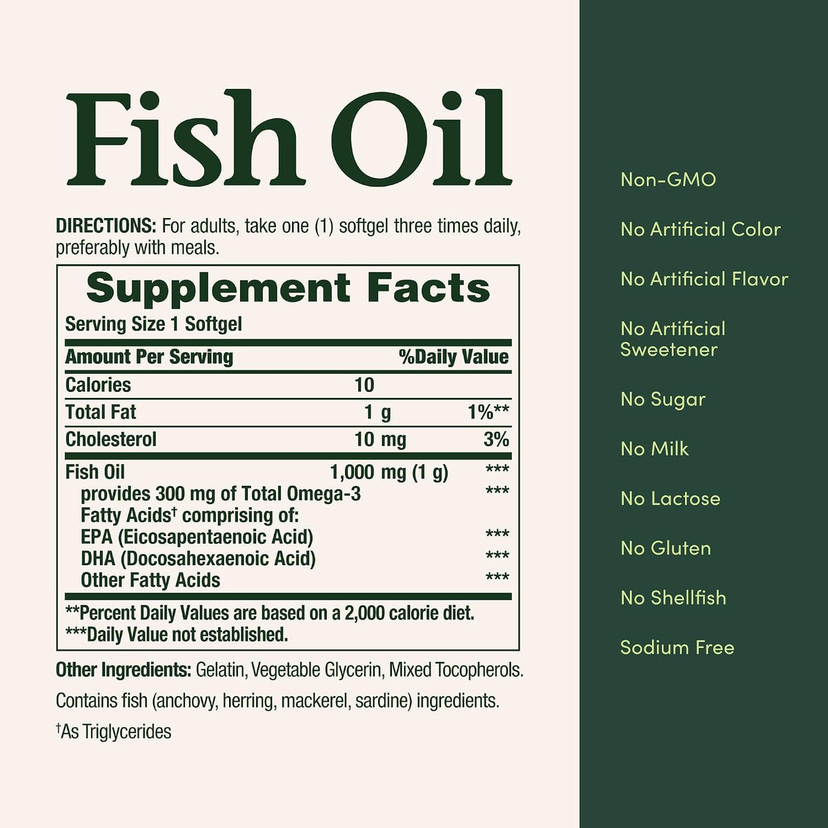 Nature's Bounty Fish Oil, Supports Heart Health, 1000mg, 145 Count