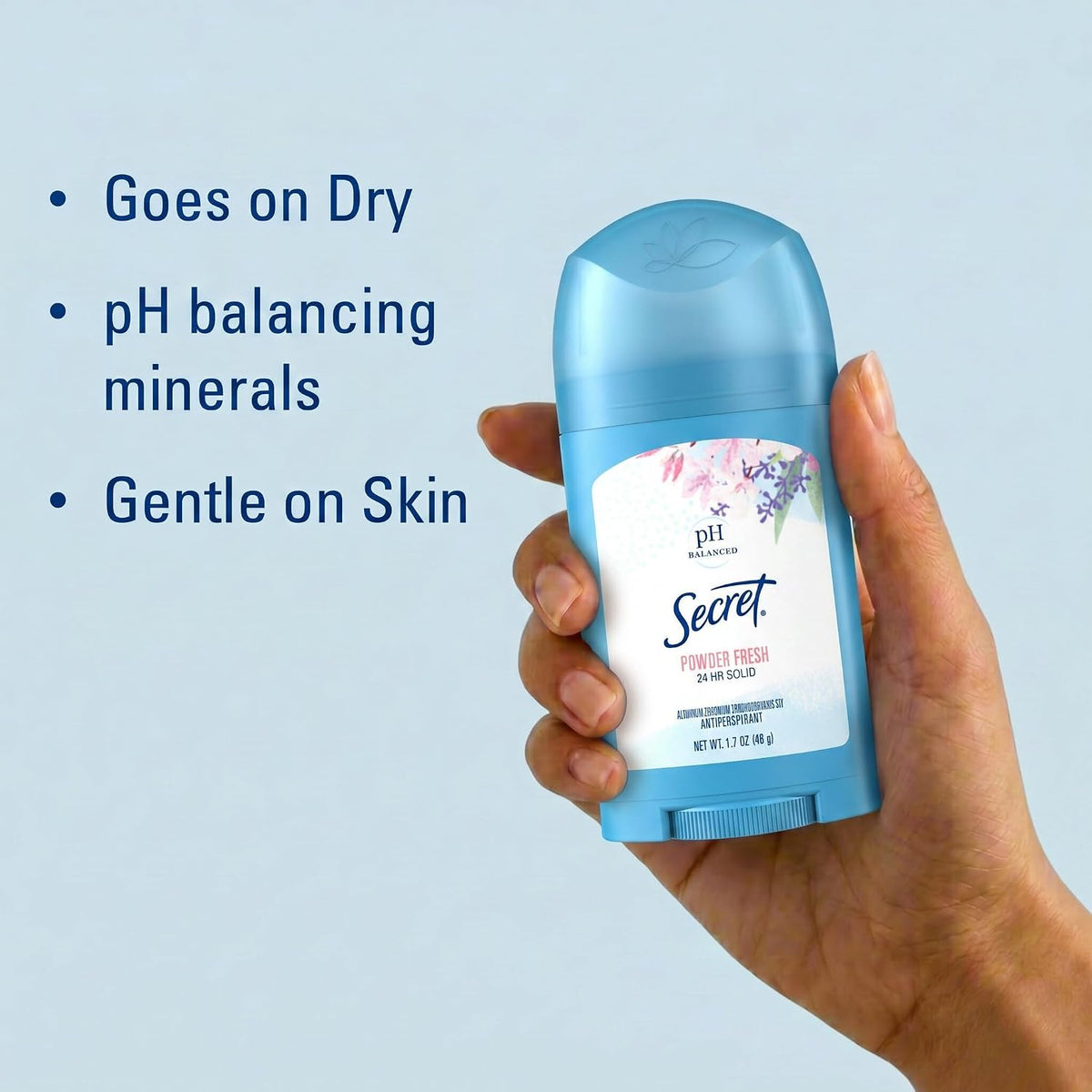 Secret Antiperspirant Deodorant for Women, Powder Fresh Scent, 1.7 oz