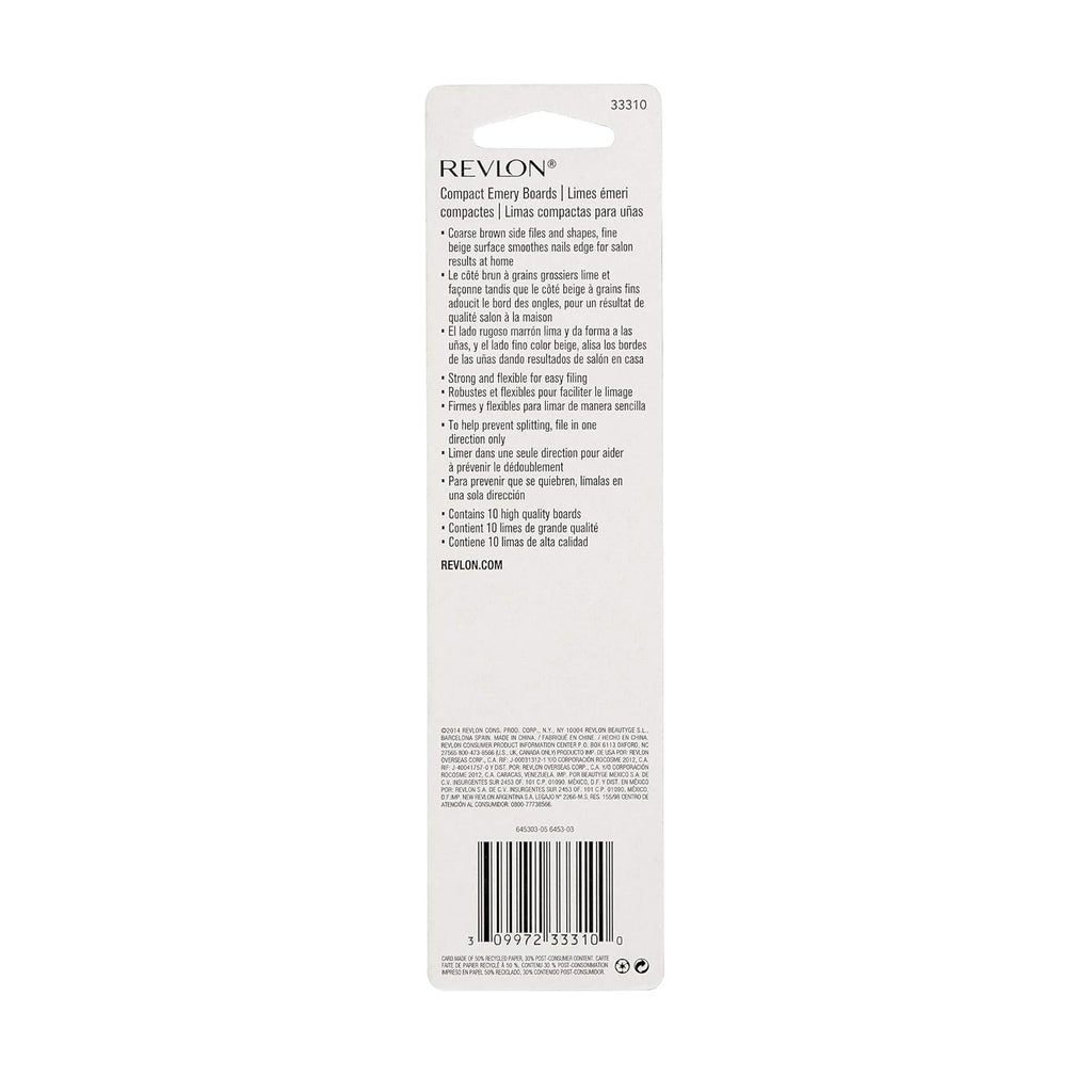 Revlon Compact Emery Board Nail Files, 10 Count