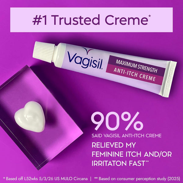 Vagisil Feminine Cream with Benzocaine for Women, 1 oz