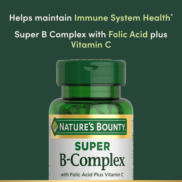 Nature's Bounty Super B Complex Vitamins with Vitamin C & Folic Acid